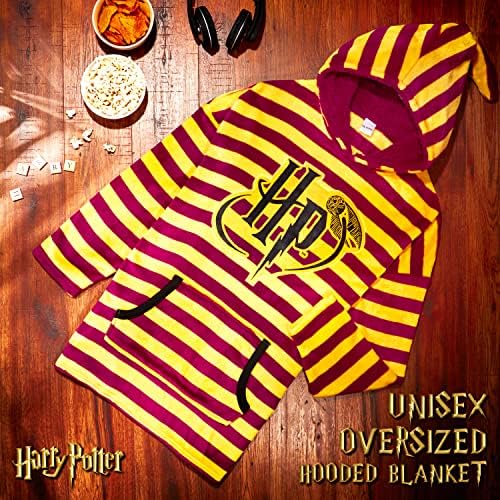 Harry Potter Oversized Blanket Hoodie for Women Men and Teens, Fleece Wearable Blanket