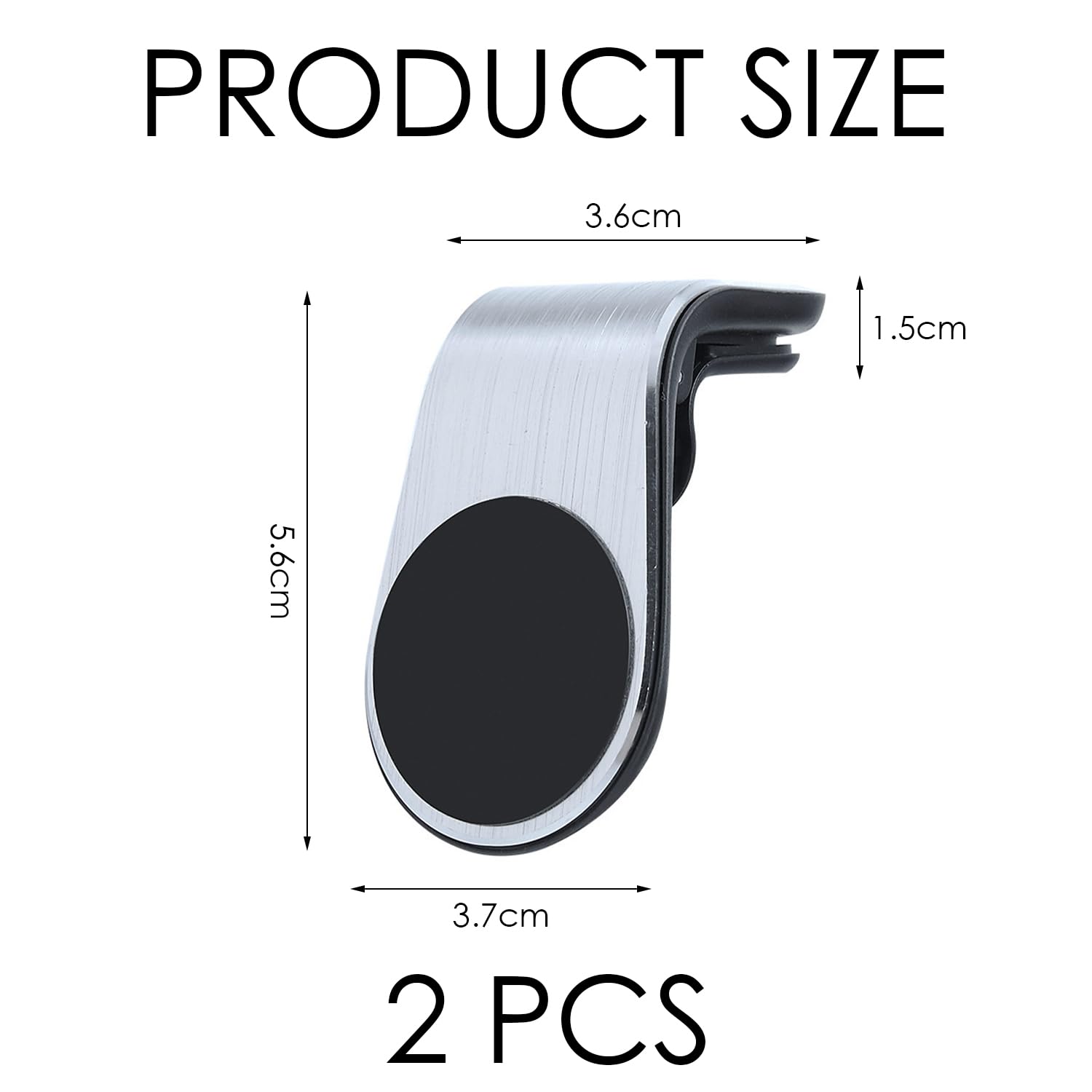 Supporto Per Ugello Magnetico Da 2 Pezzi, Forte Clip Magnetica Per Auto, Supporto Di Navigazione Compatto, Leggero, Resistente E Conveniente Per Telefoni Cellulari.