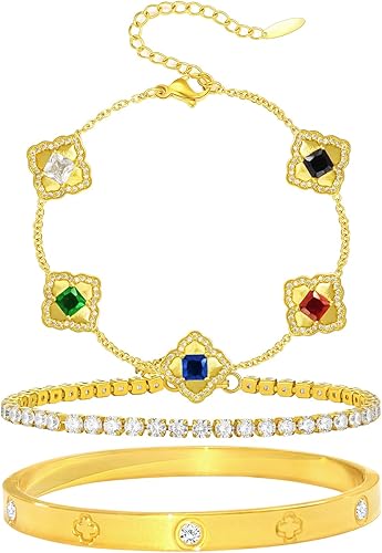Pulseras de eslabones de amistad, pulseras de cadena de eslabones de diamante, pulsera de reloj, pulseras de joyería para mujeres y niñas, pulsera