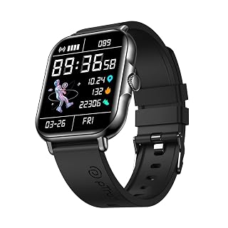 pTron Reflect Callz 1.85" Smartwatch, Bluetooth Calling, Full Touch Display 600 NITS, Digital Crown, 100+ Watch Faces, HR, SpO2, Sports Mode, 5 Days Battery Life & IP68 Waterproof