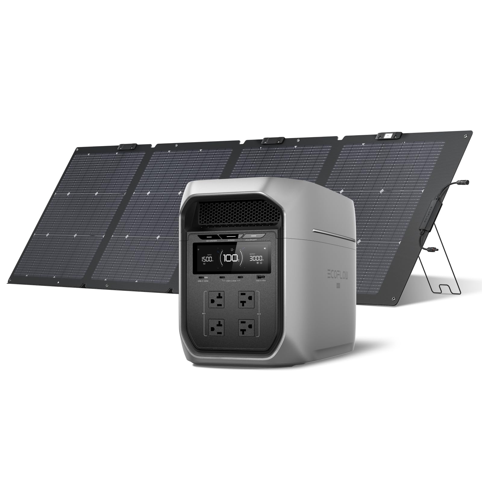 Amazon.co.jp: EcoFlow ポータブル電源 DELTA 3 Max Plus + 220W片面