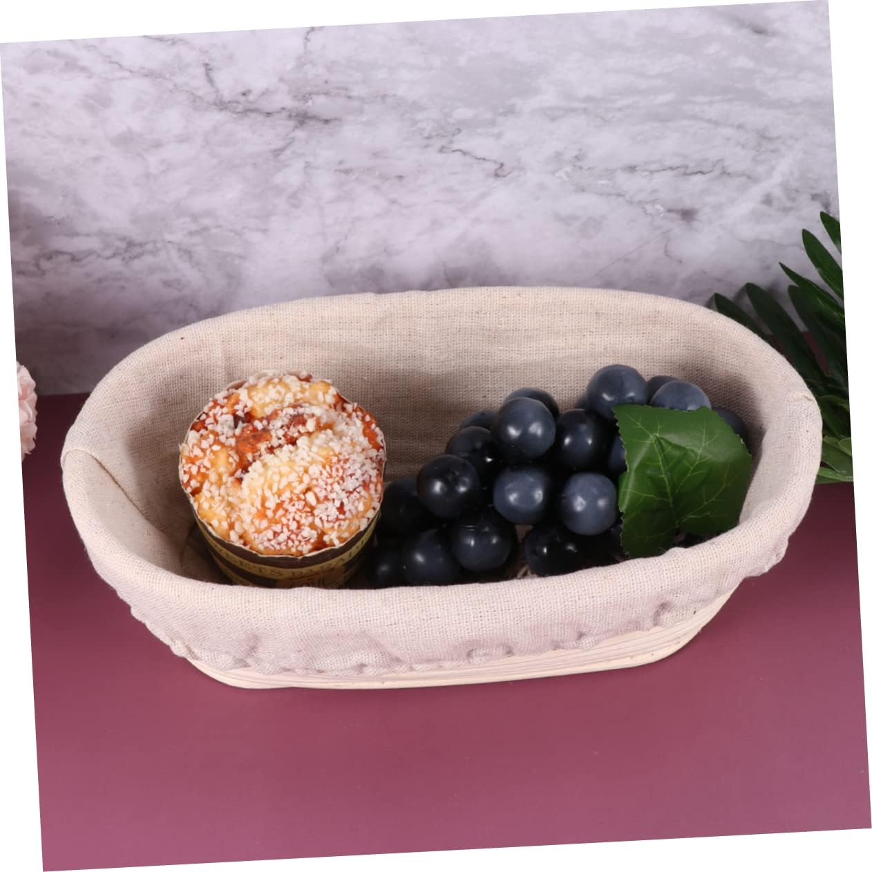 Oval Shape Proofing Basket Set Rattan Bread Making Kit with Loaf Pan Lid for Bakers