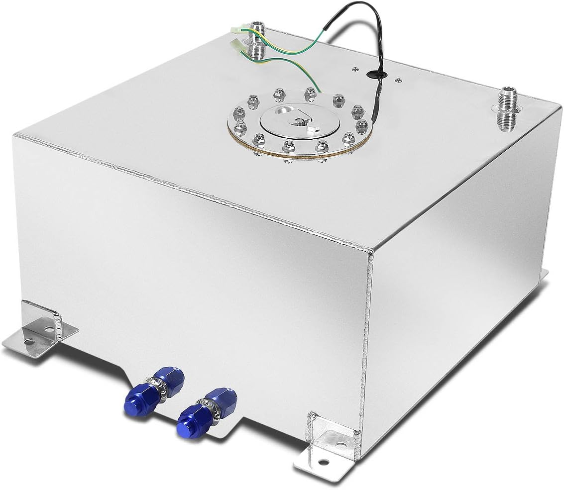 DNA MOTORING 15.5 Gallons Aluminum Top-Feed Fuel Cell Gas Tank 20" (L) x 18" (W) x 10" (H),ALU-FT-T5-ALU