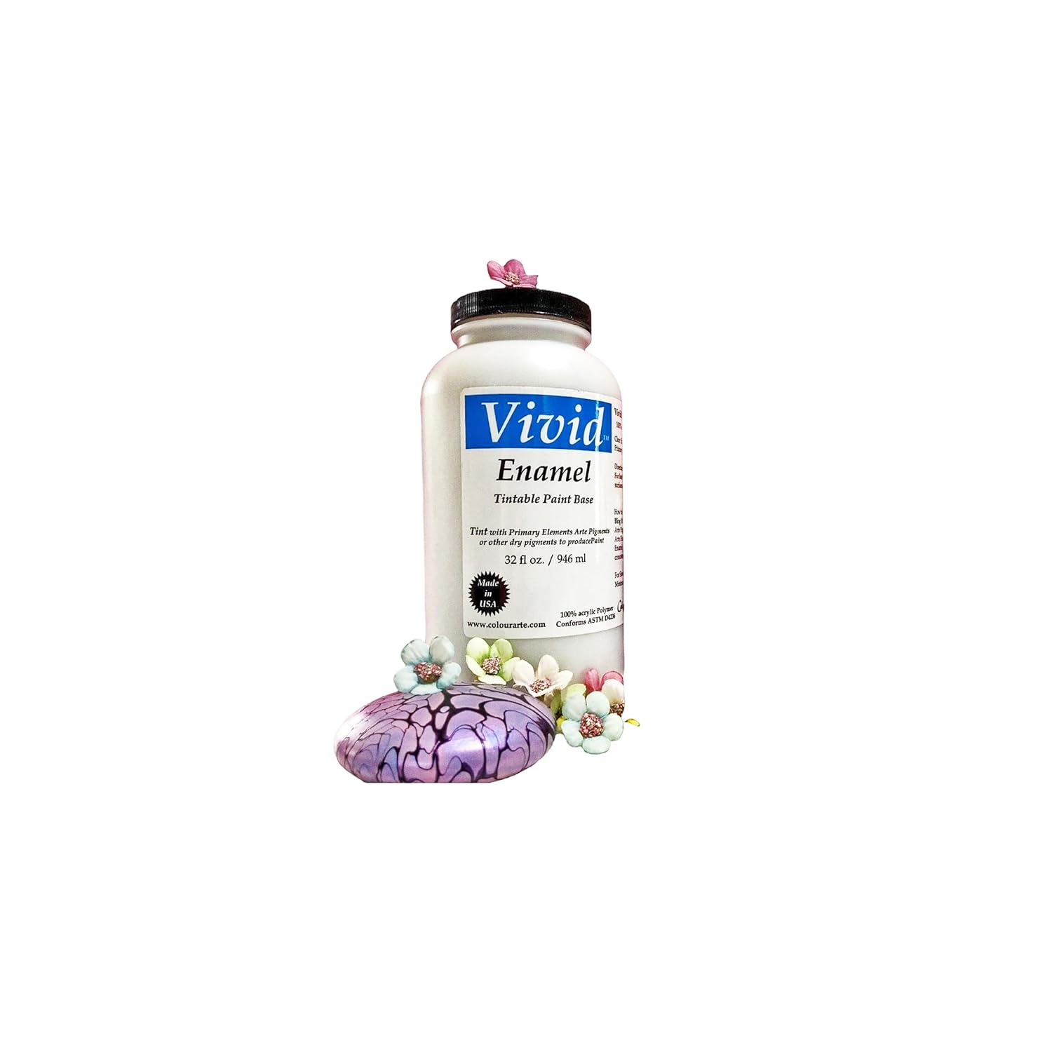 Vivid Enamel TintableHigh Gloss MultiSurface Paint Base 32 oz