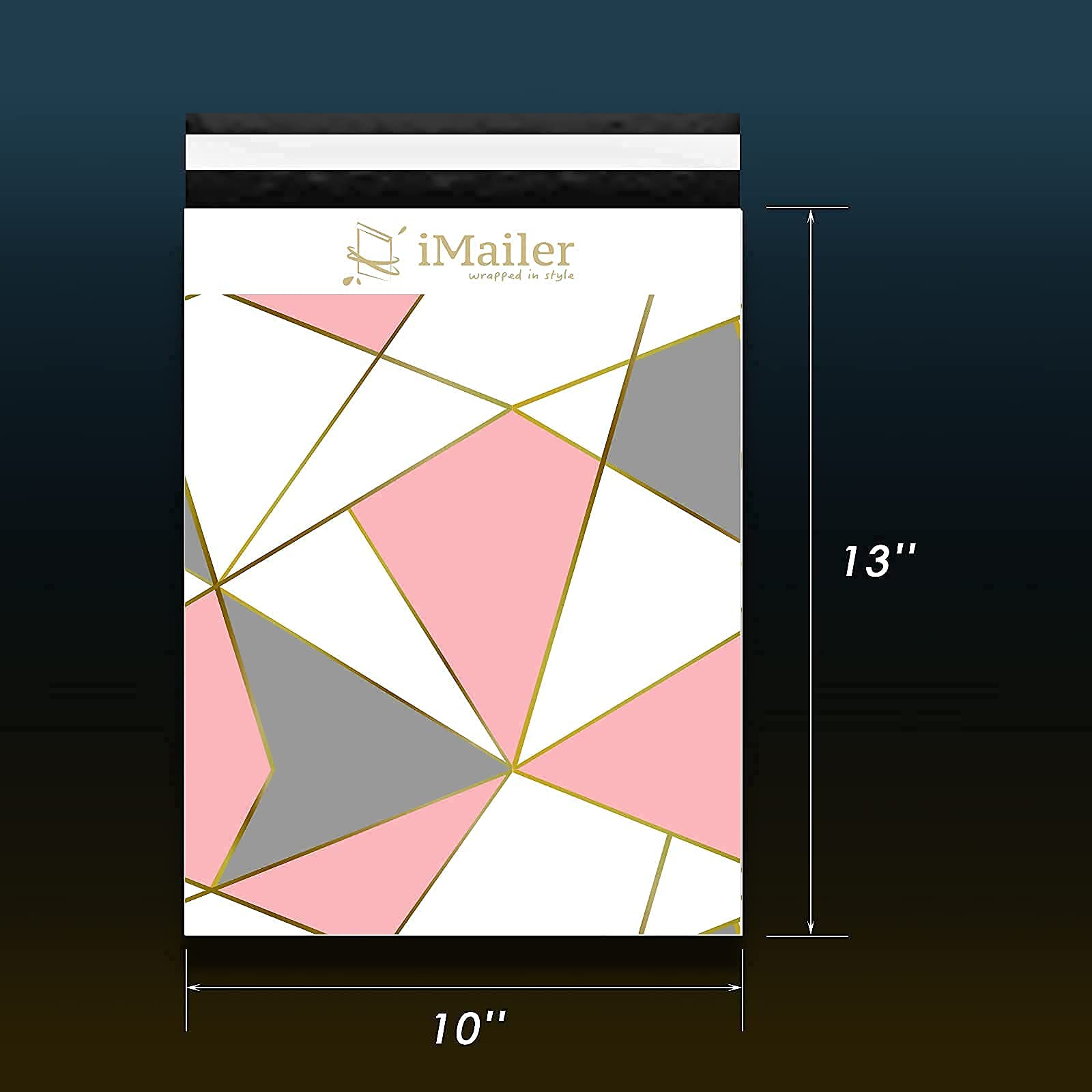 Pink Polka Dot Poly Mailers - 200 Pack Shipping Bags With Self Seal (100 Thank You + 100 Triangle)