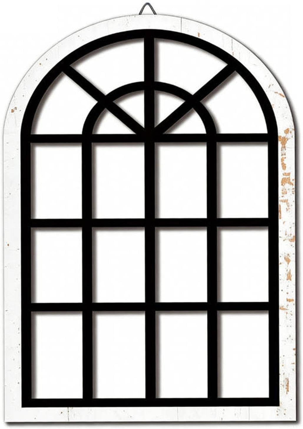 Arched Window Mirror Simple Wall Decor for Fireplace Mantel Bathroom Bedroom Black|Mirrors|Home & Garden