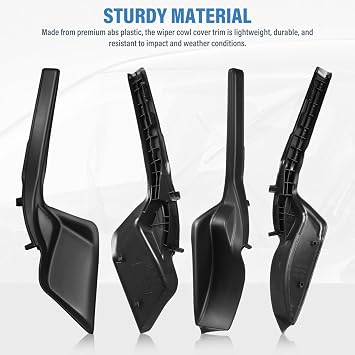 1pair Windshield Wiper Side Trim Covers Extension for Enhanced of Windshield Wipers Easy Installation and Weather-Resistant Design