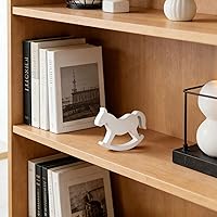 Vista 8 de ULTNICE Pequeño caballo mecedora de madera juguetes para niños - blanco