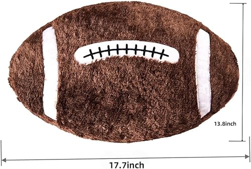 Miniatura 2 de XIYUAN Almohada deportiva de rugby de 22 pulgadas de felpa, pelotas deportivas de peluche, juguetes esponjosos y duraderos, cojín decorativo para