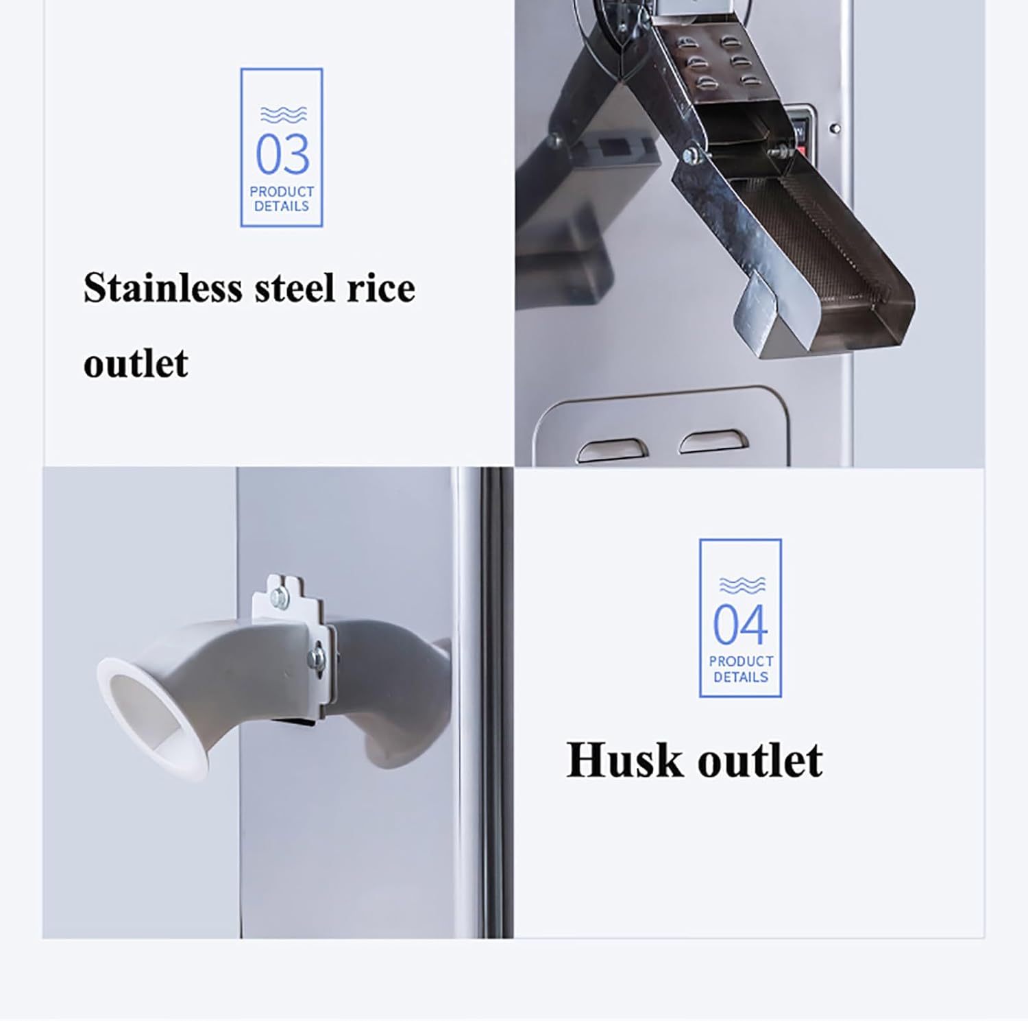 Electric Grain Peeling Machine for Rice Corn Soybeans High Speed 2800r/min 180-200kg/h Efficiency