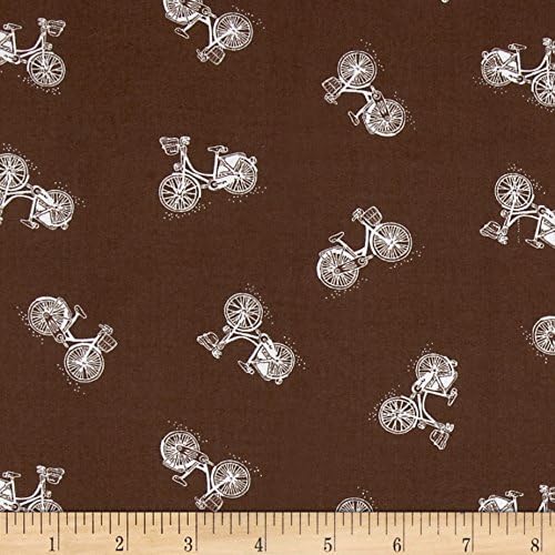 Nutmeg Bicycles Brown Fabric