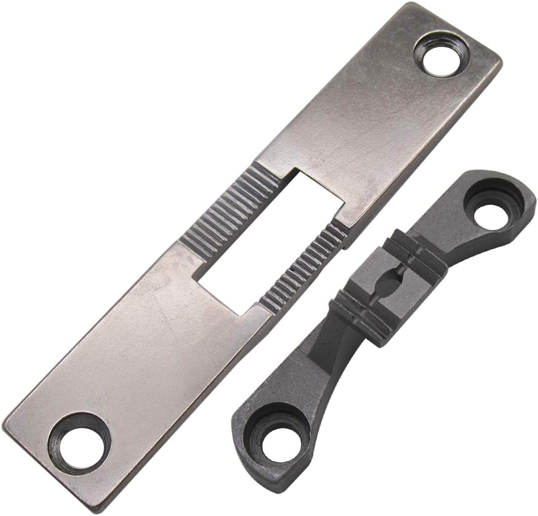 CKPSMS Brand - 1SET #467-21-006-0+467-20-009-0 Needle Plate and Feed Dog Compatible with Adler 467 Single Needle Sewing Machine (Needle Plate and Feed Dog)