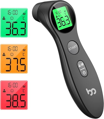 Thermomètre frontal sans contact, alarme de fièvre, mode muet femometer