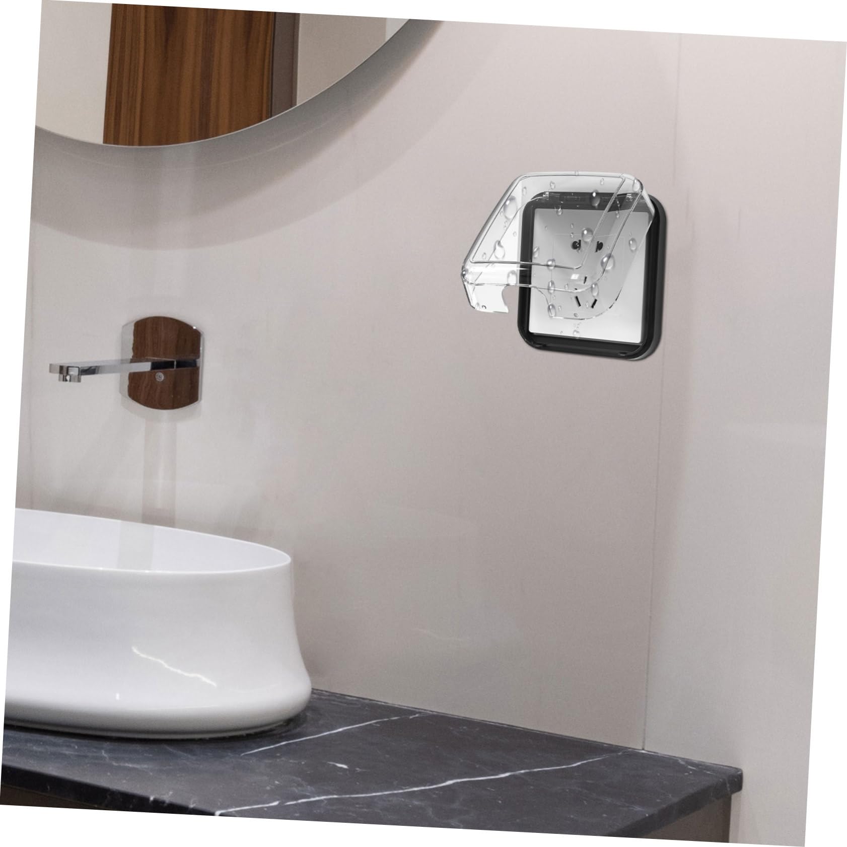 HOMSFOU 8piezas Cubierta Para Enchufes Autoadhesiva De Protección Para Salidas De Agua Baños y Cocinas Para Uso Interior y Exterior