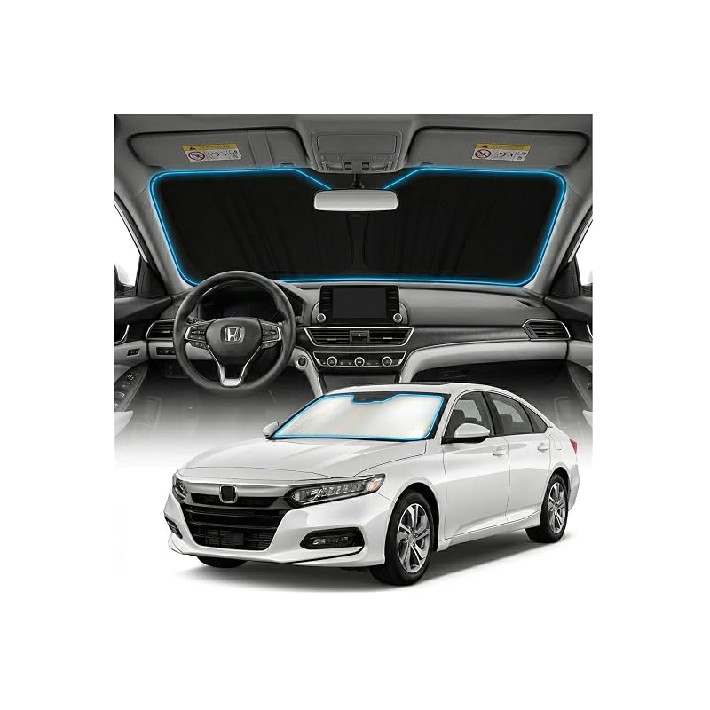Protetor Solar para Para-brisa sob Medida para Honda Accord 2023–2026 GLSBRCAO Prata com Bolsa