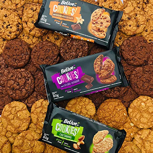 Cookie Baunilha e Chocolate Sem Glúten Sem Lactose BeLive 80g