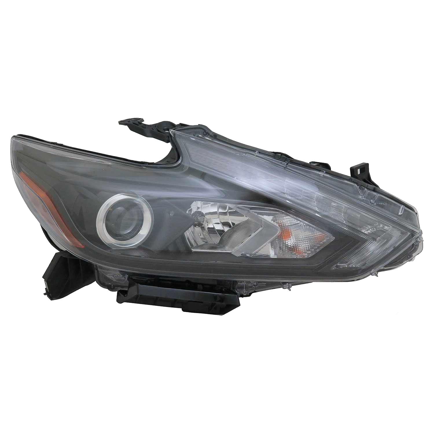 Mechanics Choice Right Headlight Assembly for 2016-2018 Nissan Altima (with Smoke Lens)