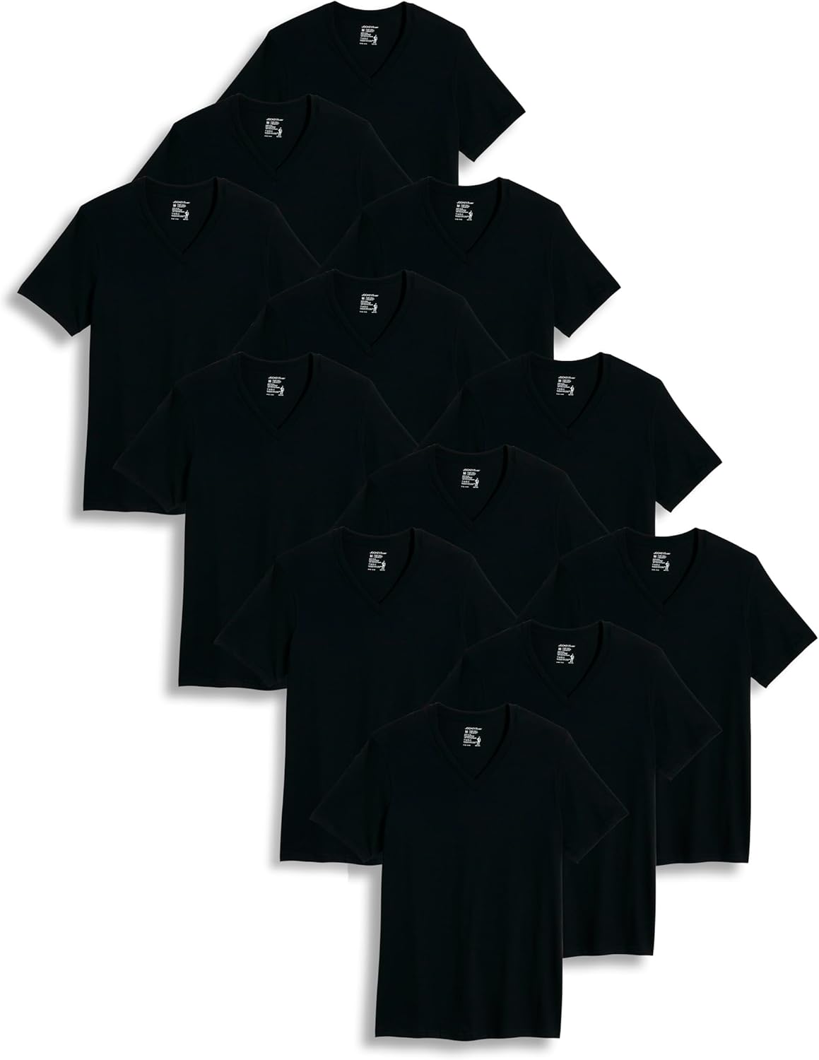 Jockey Men's Undershirt Big & Tall Classic V-Neck Undershirt - 12 Pack