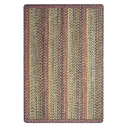 Homespice Fiesta Non Skid Braided Rugs With Rug Pads For Kitchen, Entryway, Bathroom Mat, 20" X 30" Beige - Red - Green, Indoor - Outdoor, Country, Farmhouse, Rustic Style #TOP4