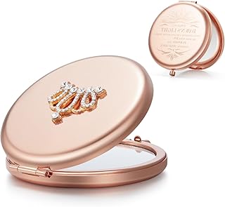 OMIRO Espejo compacto con aumento 1X/10X, cor...