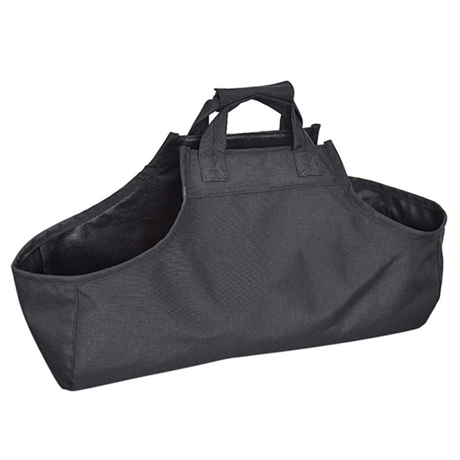 Canvas Firewood Log Carrier, Firewood Tote Bag Oxford Cloth Storage For Camping Black