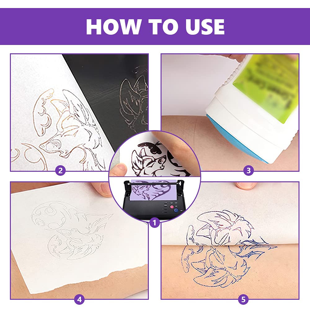 Tatouage - Piercing,Papier De Transfert Thermique En Carbone Pour