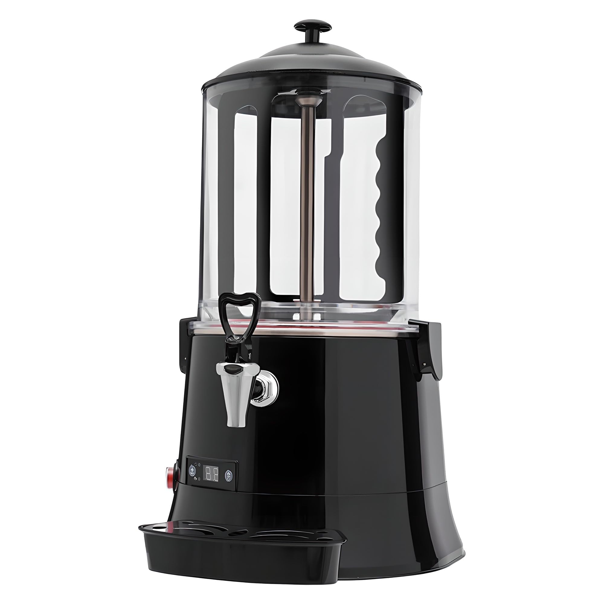 Dispensateur de Chocolat Chaud avec Affichage numérique LED et contrôle de la température (30-90 ° C / 86-194 ° F), 400W Party Beverage Warmer pour Chocolate & Cocoa Black 101L