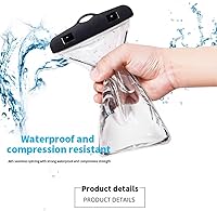Vista 4 de Funda impermeable para teléfono con cuerda para colgar, funda universal para teléfonos inteligentes, doble sellado, pantalla táctil transparente