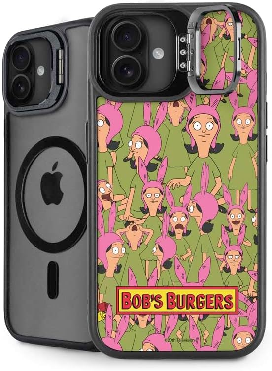 Skinit Kickstand Phone Case Compatible with iPhone 16 Plus - Officially Licensed Bobs Burgers Tiles Design