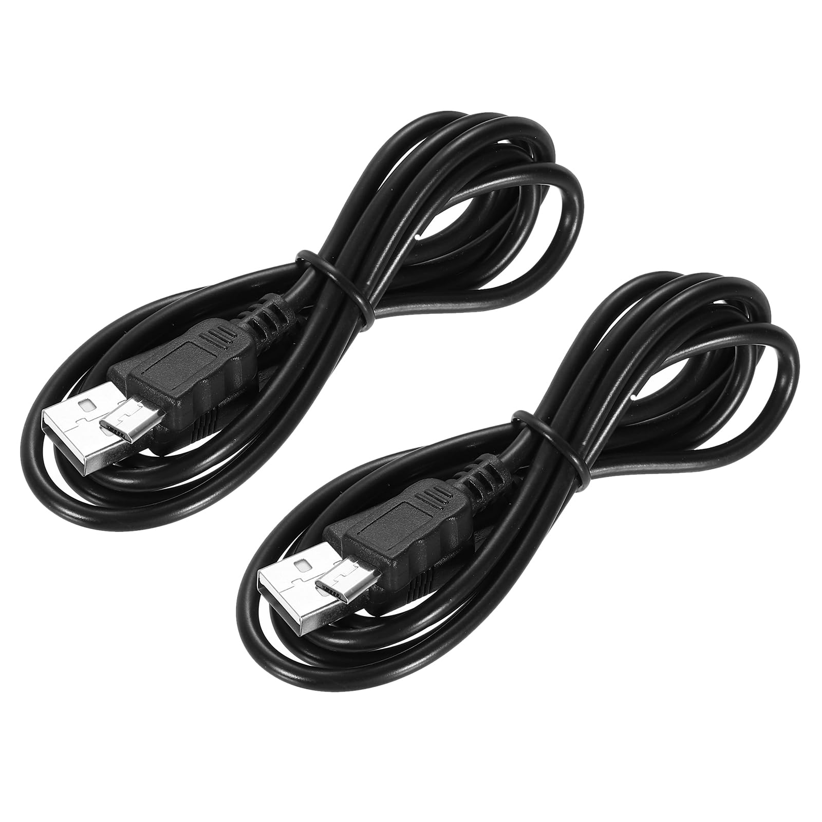 MECCANIXITY 2 Pcs Micro USB Cable, 3.3ft Standard USB to Micro USB Data Cable Charging Cord for Phone Camera Hard Drive, Black