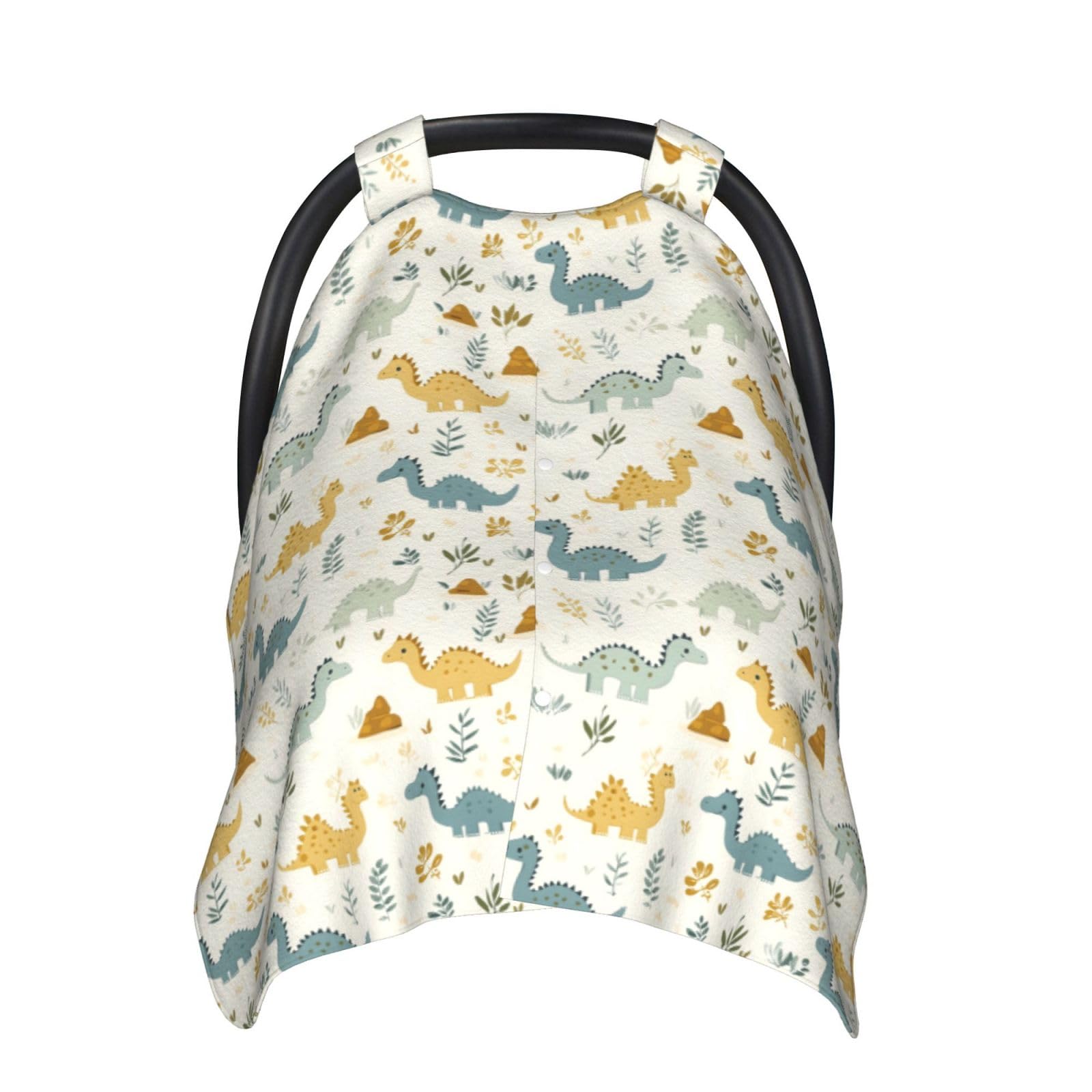 Housse de siège auto bébé couverture allaitement respirante tissu doux dinosaure - 8