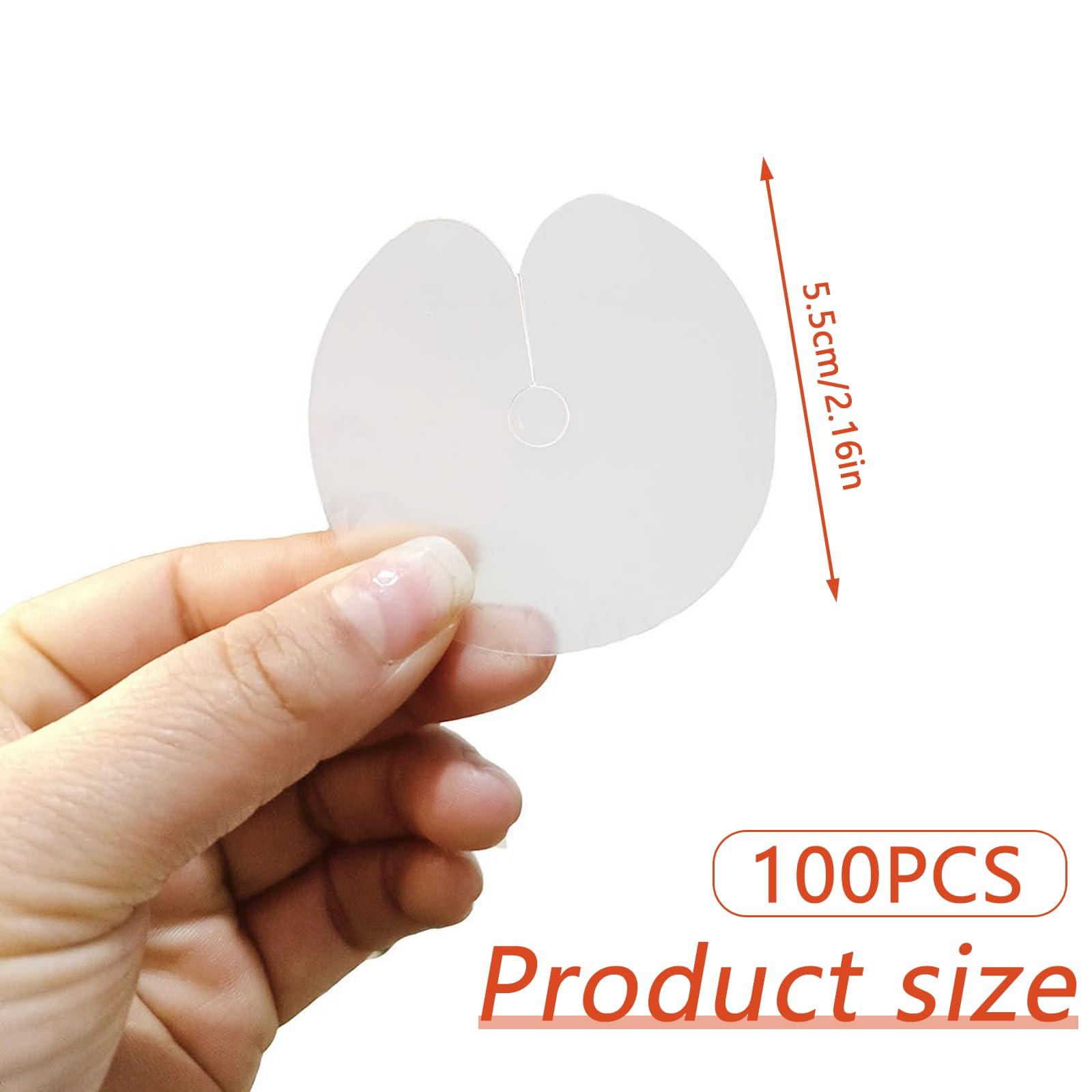 100Pcs Clear Hair Extensions Circular Single Hole Effective Hair Extension Heat Shield Guards Transparent Hair Extension Heat Shield Guards for Hair Extensions Bond - Image 2