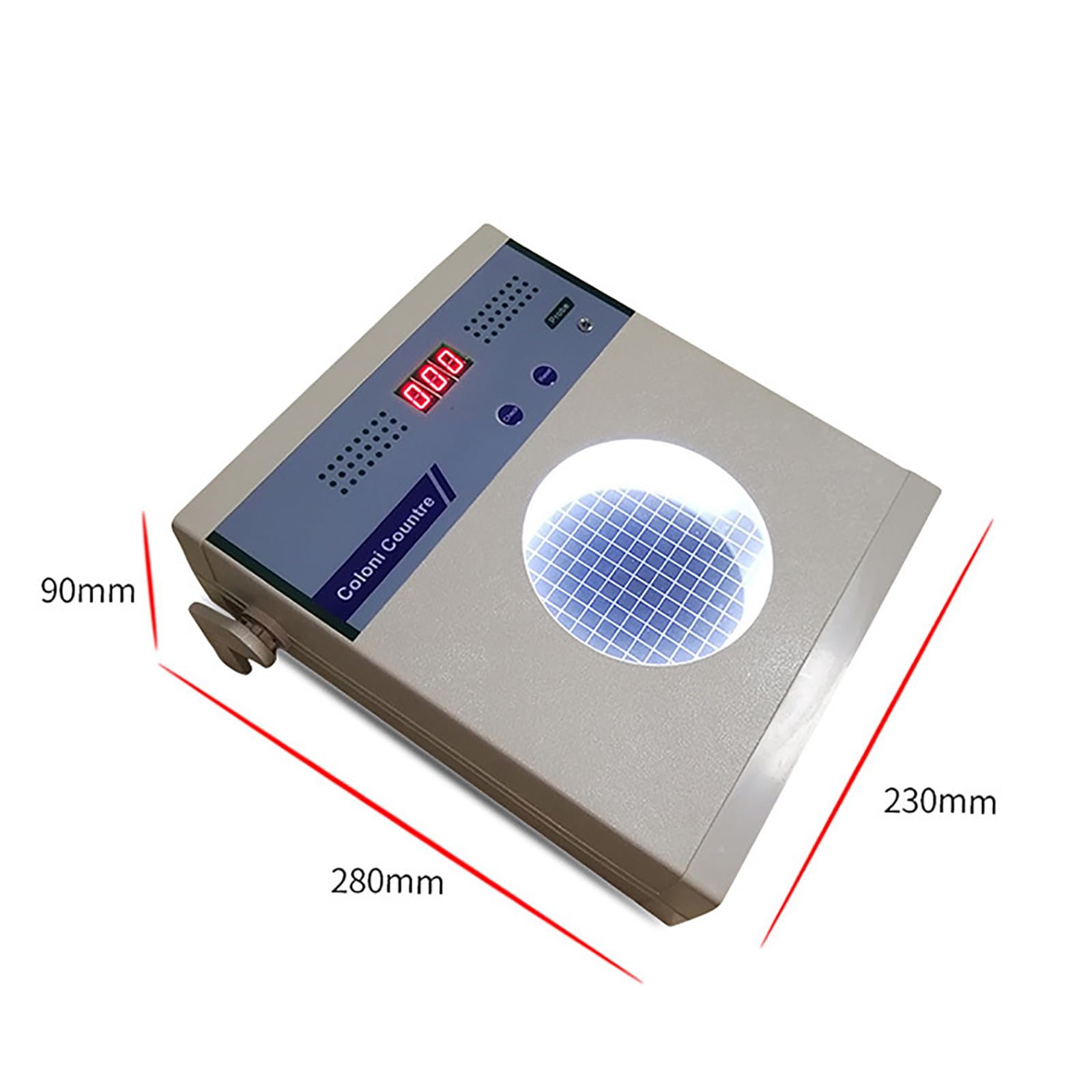 Contador de colonias microbianas con lupa y bolígrafo de sonda, rango de conteo 0-999, ideal para laboratorios, herramienta de medición precisa para investigación y pruebas