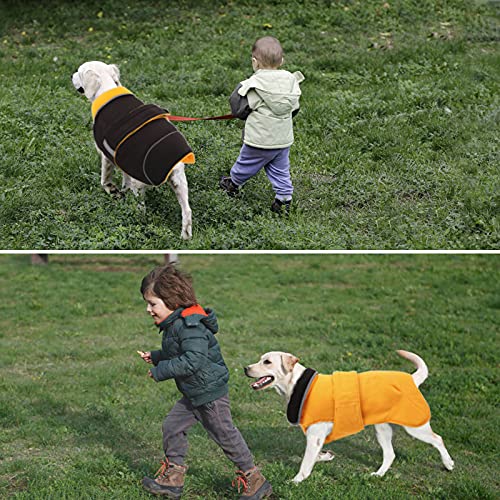 Denterun Winter Warm Dog Jacket Reflective Reversible Windproof Cozy Cold Weather Puppy Coat Water Repellent Vest Thick Fleece Apparel With Harness/Leash Hole For Outdoor Small Medium Large Dogs #TOP7