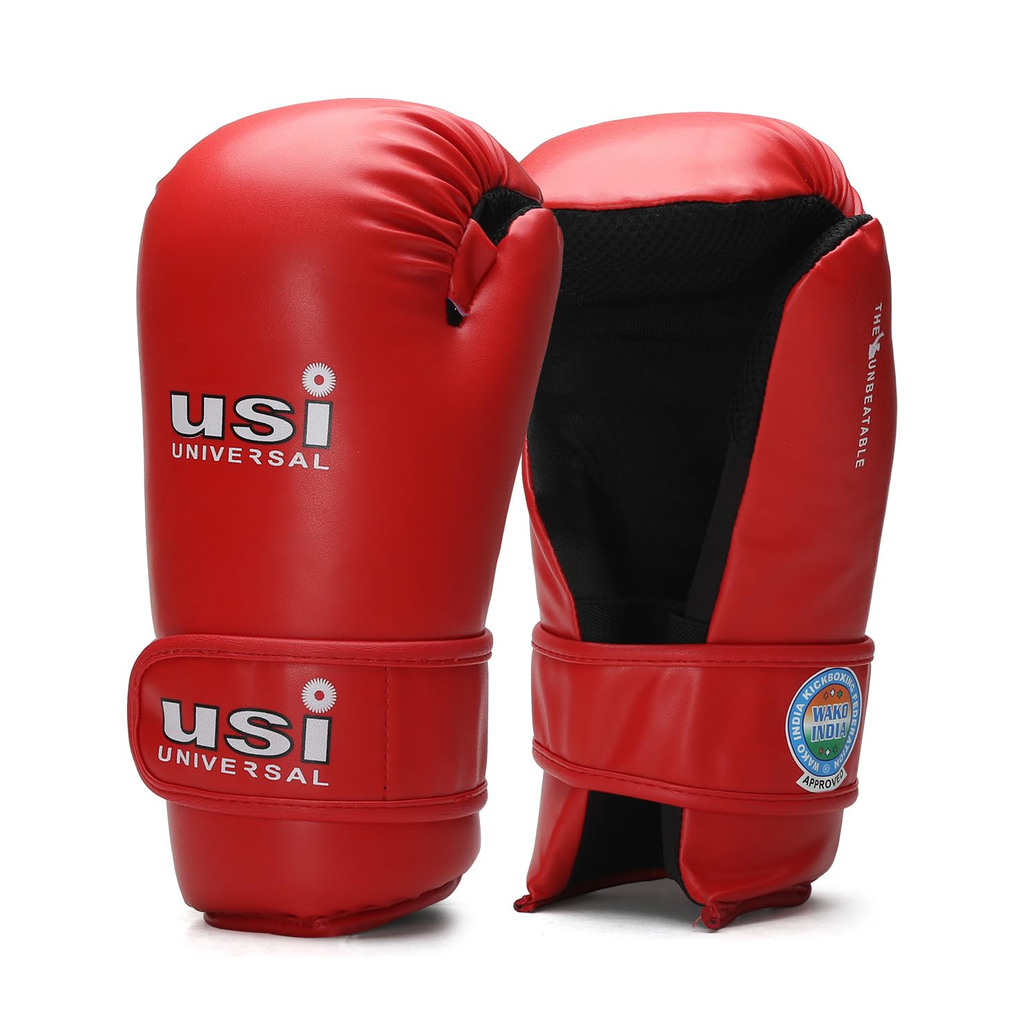 USI UNIVERSAL 770KB Kick Boxing Semi Contact Point Fighter Gloves (Red, Medium)-picture-27