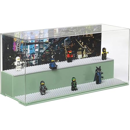 Amazon Co Jp レゴ プレイ ディスプレイケース ニンジャゴームービー サンドグリーン ホーム キッチン