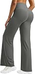 Willit Leggings d'entraînement pour femmes Gym Large Leg High Waisted Pas de couture avant Jambe droite Pantalon de yoga Buttery Soft