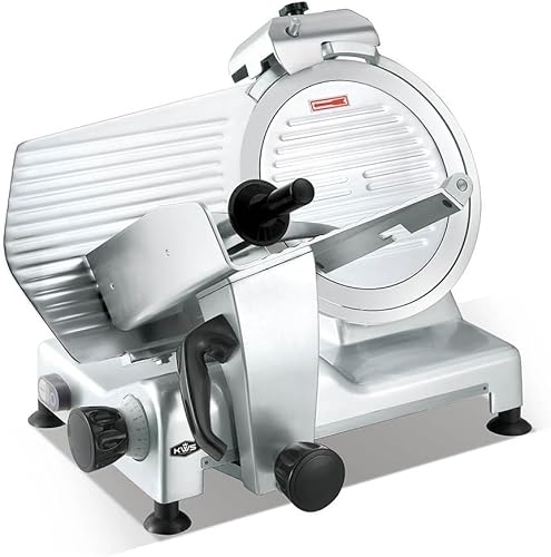 Miniatura 15 de KWS MS-6RT Premium 200w Cortadora eléctrica de 7.67 pulgadas en hoja de teflón rojo, carne congelada, carne delicatessen, queso, rebanador