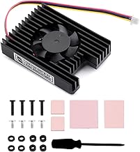 Waveshare CM5 Cooling Fan Dedicated All-in-One 3007 Cooler Fan, Compatible with Raspberry Pi Compute Module 5, 5V Power Supply, PWM Speed Adjustment, with Thermal Tapes