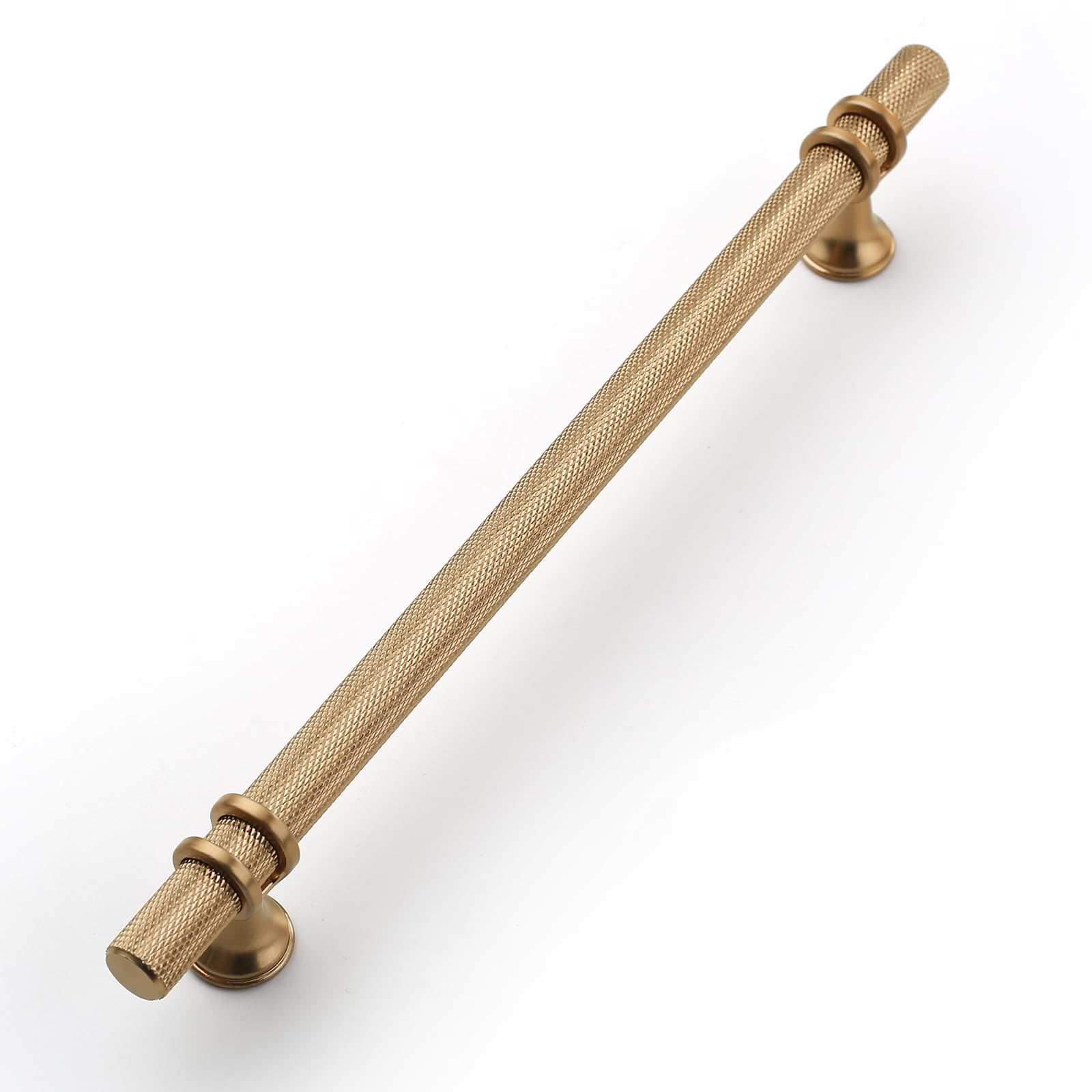 Coinkoly 10 Pack Champagne Bronze Cabinet Pulls 192MM Hole Centers Kitchen Cabinet Handles Knurled Drawer Pulls Kitchen Cupboard Handles UK0002