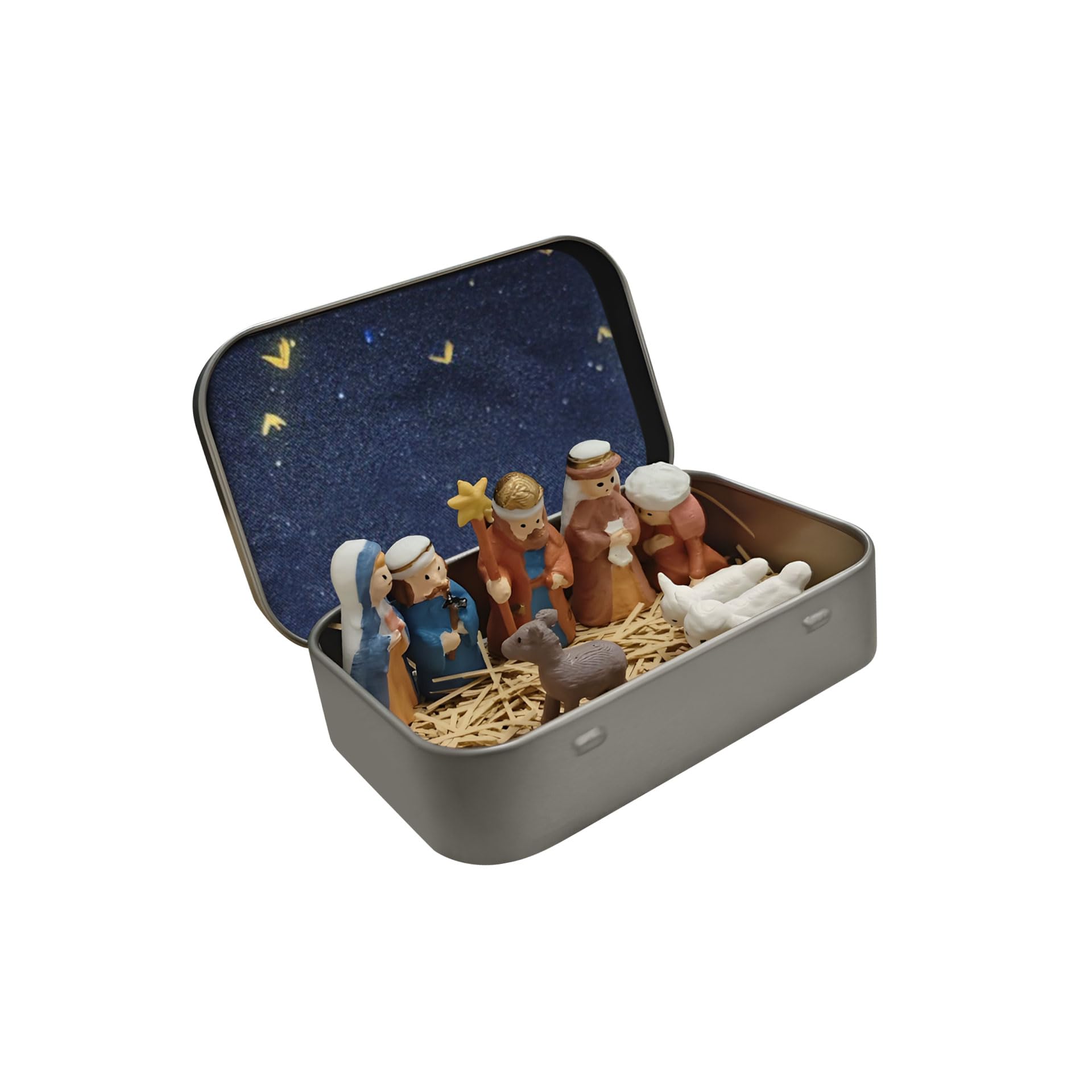 TFAOYS Set Small Nativity Figurines Resin Scene Ornament for Blessing Holiday Decors Festival Atmospheres Nativity Desk Ornament