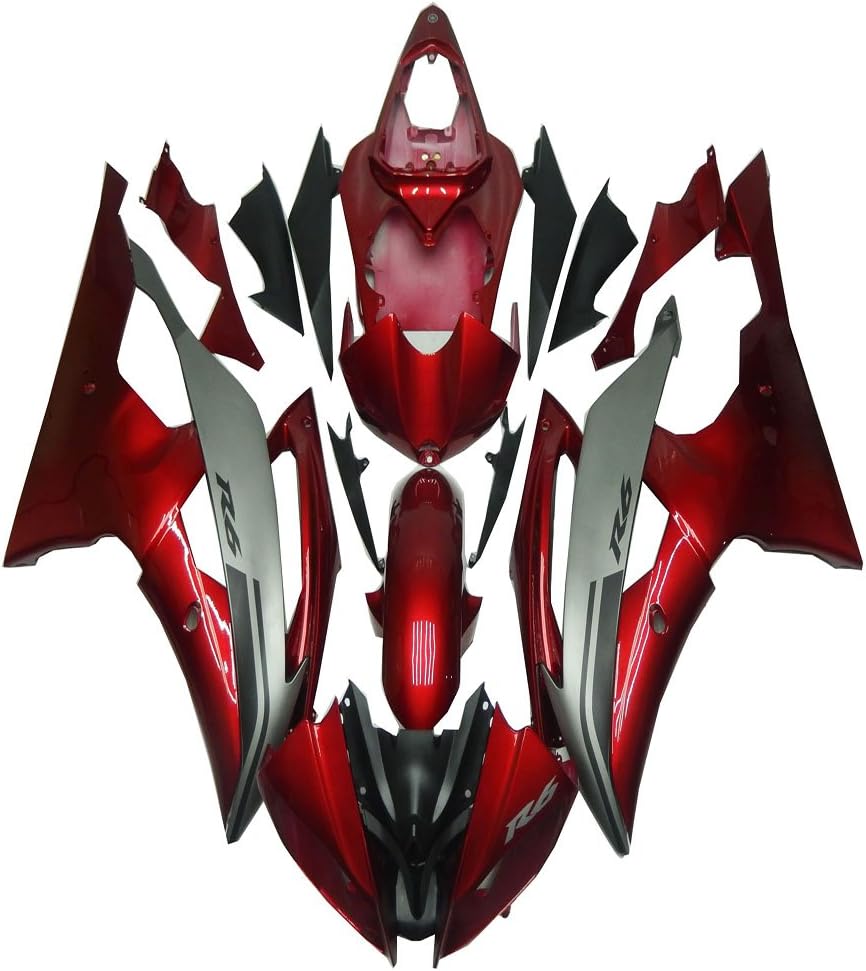 NT FAIRING Red Grey Injection Fairing Fit for Yamaha 2008-2016 YZF R6 New Painted Kit ABS Plastic Motorcycle Bodywork Aftermarket
