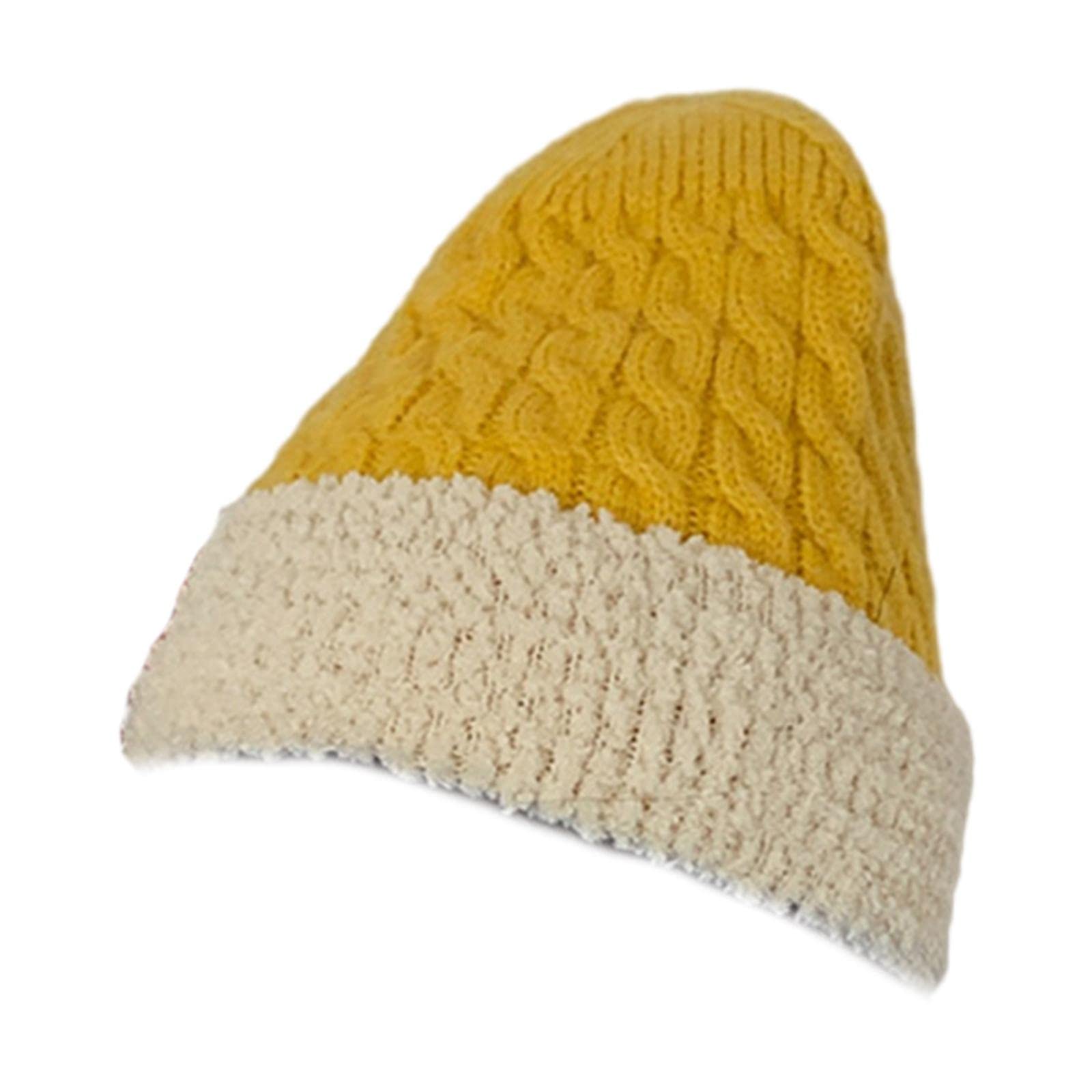 Women Knitted Beanie Winter Fashion Thermal Hats Outdoor Gadget Yellow|Clothing, Shoes & Accessories | Womens Accessories | Hats-image-11