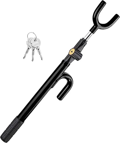 Miniatura 2 de CARTMAN Bloqueo de seguridad antirrobo para volante de vehículo, con longitud ajustable, para autos, camiones, camionetas y SUV, color negro