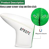 Vista 4 de Fundas para Palos de Golf Bordado Elegante Cuero Premium Birdie Golf Funda para Driver Funda Híbrida para Fairway Funda para Putter Blade Funda