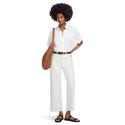 Madewell Low Slung Baggy Crop in Pure White Women
