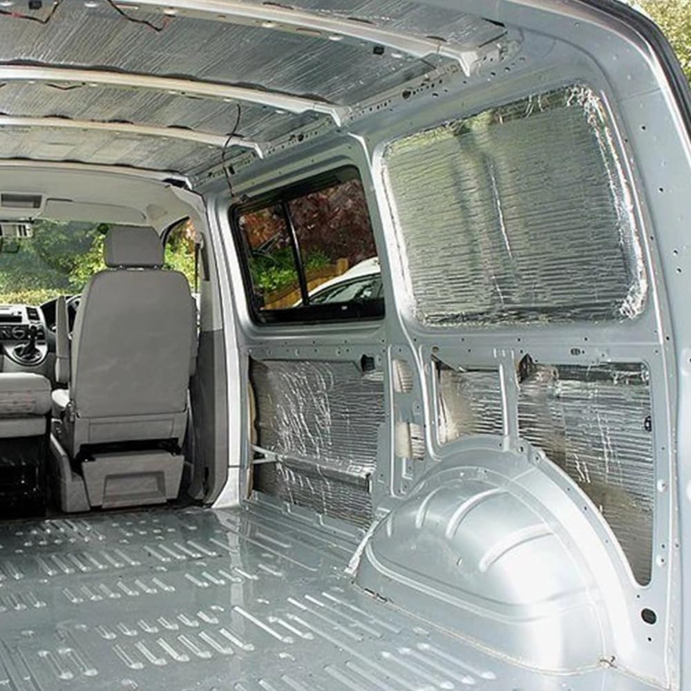 Aislante térmico y acústico para coches, caravanas, furgonetas, camper (2,5 m x 1,20 m) - Aislamiento con cara autoadhesiva para fácil colocación