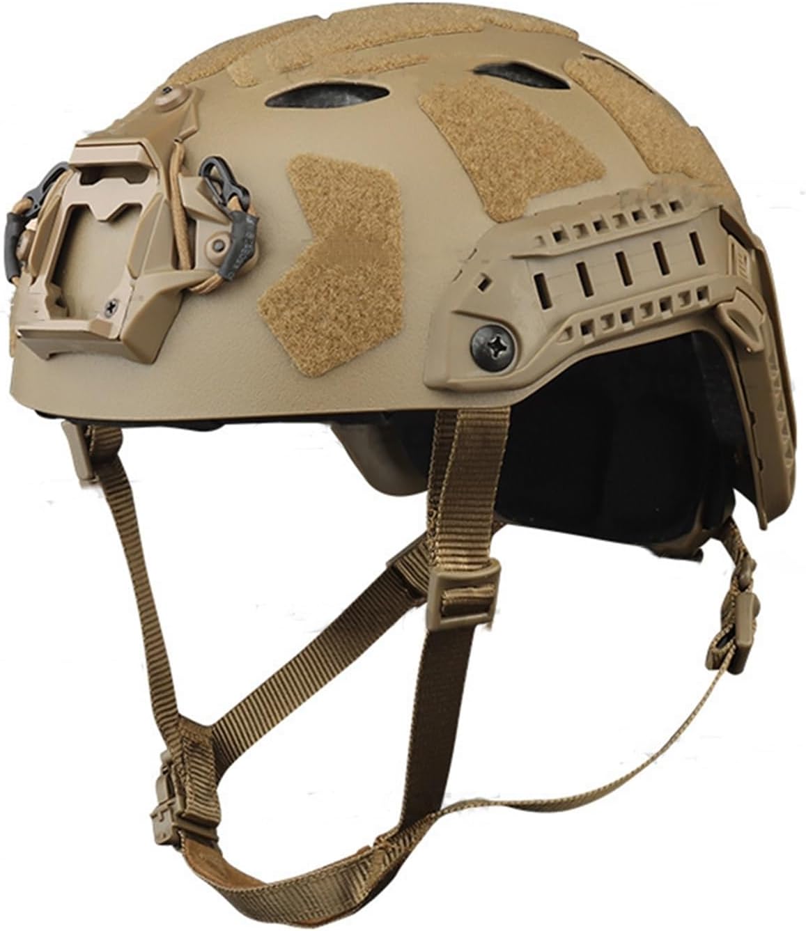 Tactical Airsoft Protective Helmet Set with Battery Pouch Signal Light Earphone Bracket Nnight Vision Model for Role-Playing