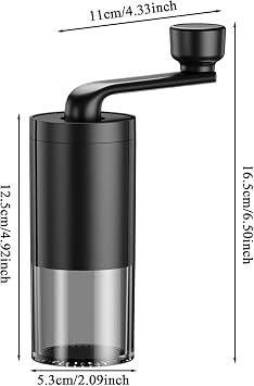 Hand Coffee Bean Grinder, Adjustable Conical Burr Portable Espresso Grinder, Quiet Hand Coffee Burr Grinder, Coffee Grinder Mill for Cappuccino, Americano, Mocha