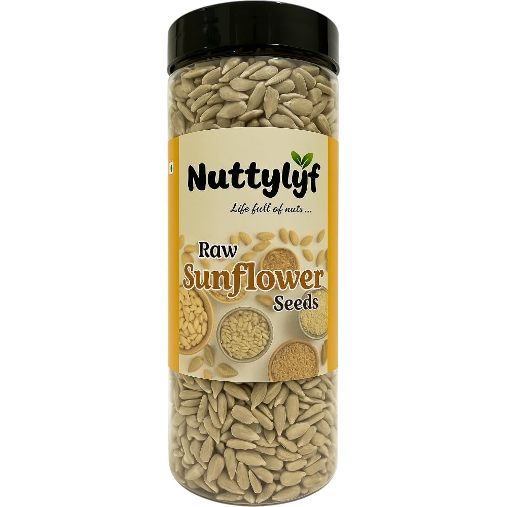 Nuttylyf Raw Sunflower Seeds 200 gram - Raw Seeds For Eating | Healthy Snacks | High In Protien And Fiber | Diet Superfood Snacks